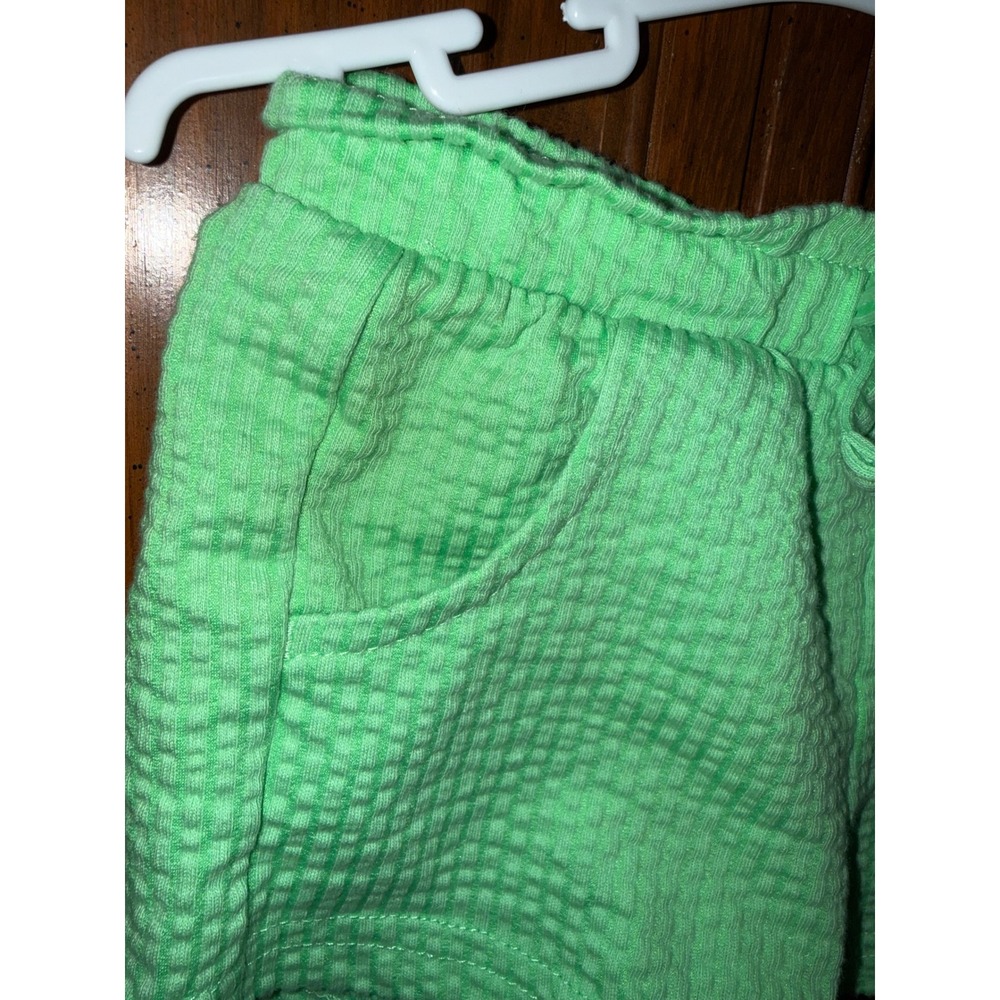 Garanimals Girls Green Seersucker Smocked Top and Shorts Set 3-6M - Picture 5 of 8